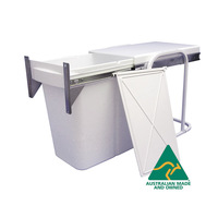 KRB15D - 44L Divided Slide Out Door Mounted Bin 