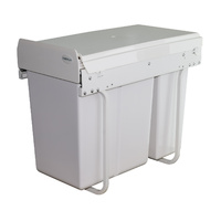 KRB30 -30L Slim Twin Slide Out Kitchen Waste Bin 
