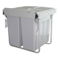 KRB40D - 68L Door Mount Twin Slide Out Waste Bin 